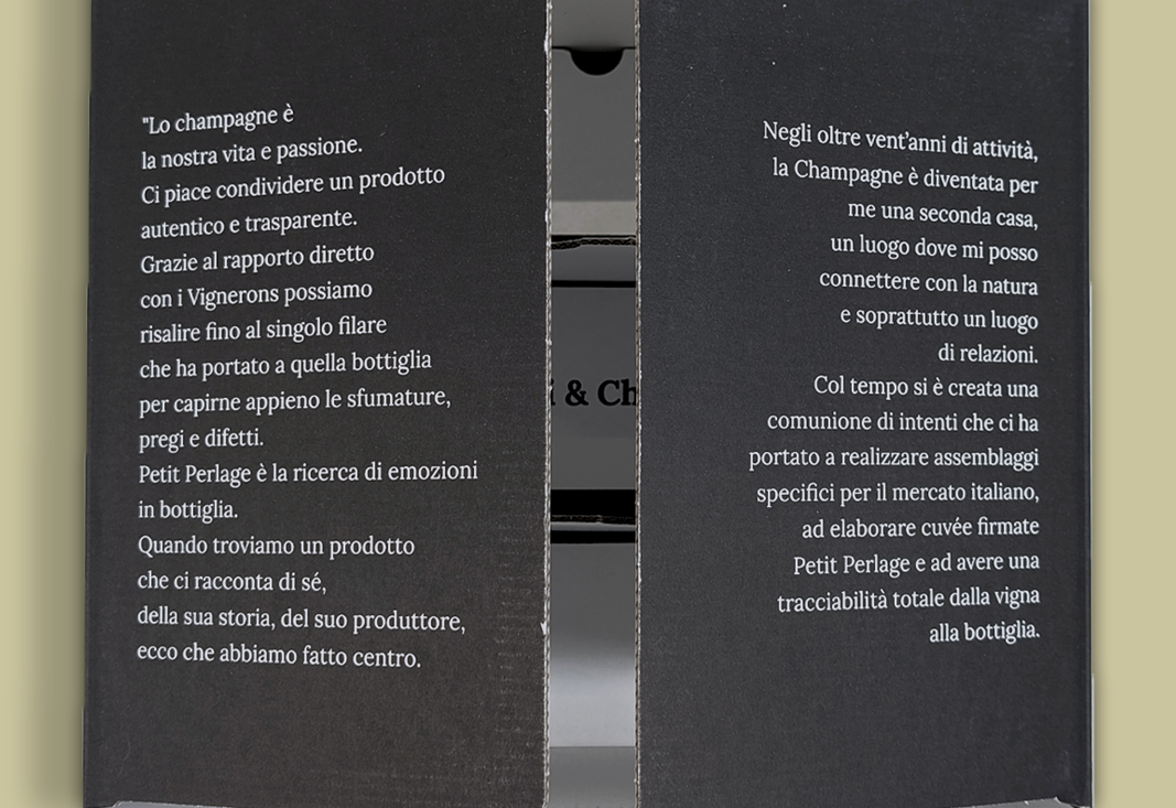 scatola quiky per bottiglie di champagne