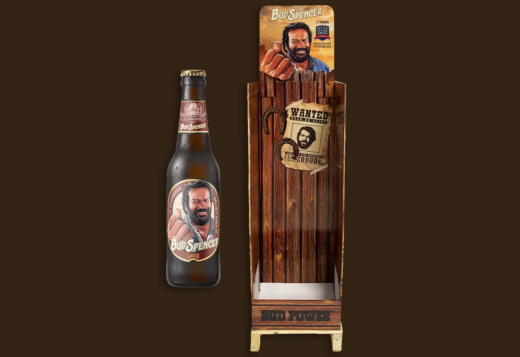 floor display stand for bud spencer beer