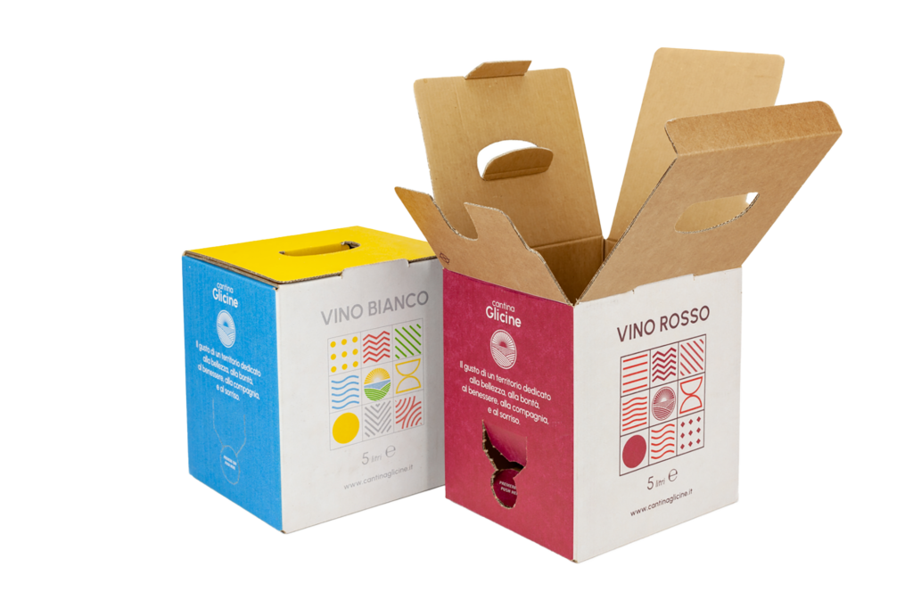 scatola fustellata bag in box per vino