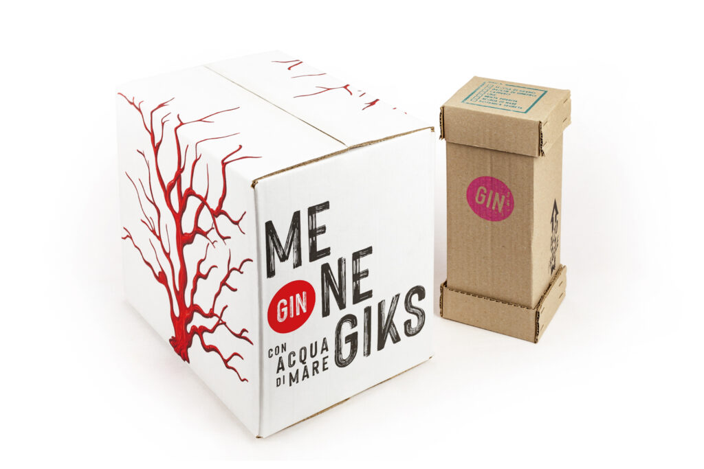 scatola americana per bottiglie di liquore bianca con stampa flessografica a due colori